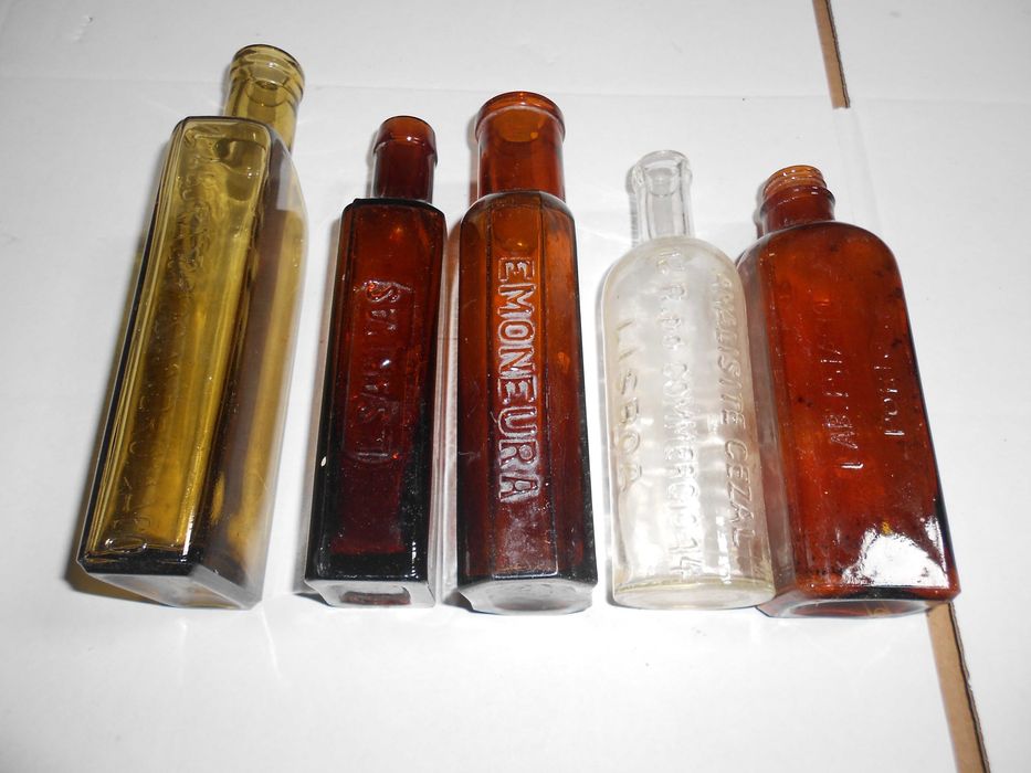 Frascos farmacia antigos vintage diversos