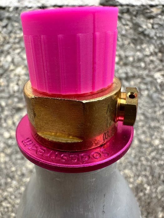 Korki kapsle zabezpieczające do butli Sodastream CO2 - 50sztuk Różowe