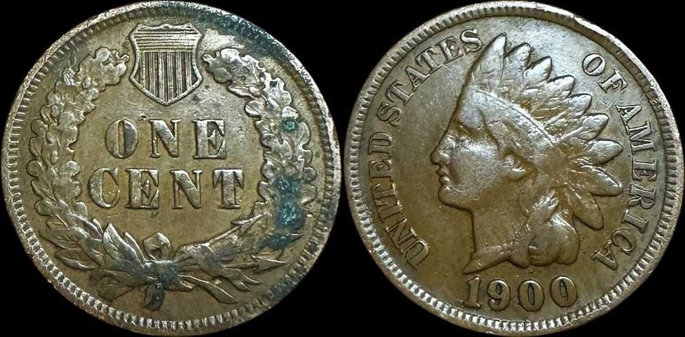 1 Cent - 1900 - Estados Unidos da América - "Indian Head Cent"