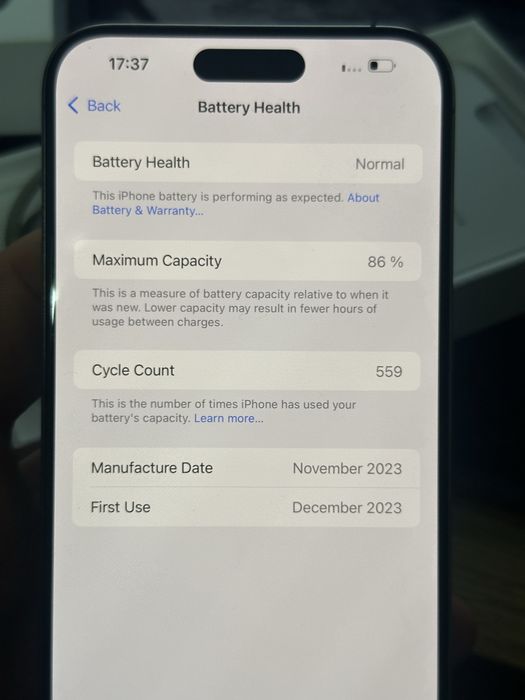 Iphone 15 PRO MAX / 86% / stan idelany / etui burga