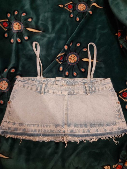 Zara krotki top S jeans
