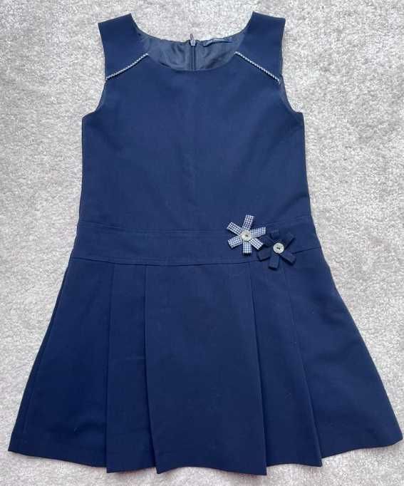 sukienka do szkoły granatowa 128-134