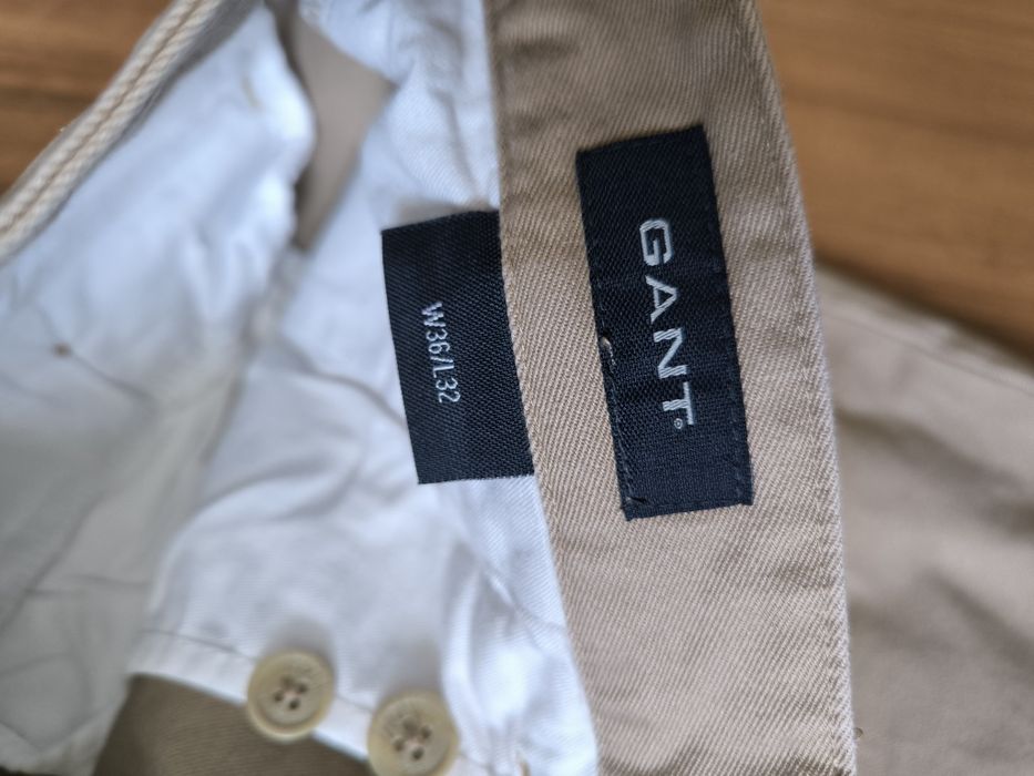 Gant spodnie męskie beż W36 L32 proste chino