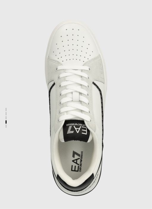 Emporio Armani EA7 Premium Court Sneakers White Heren