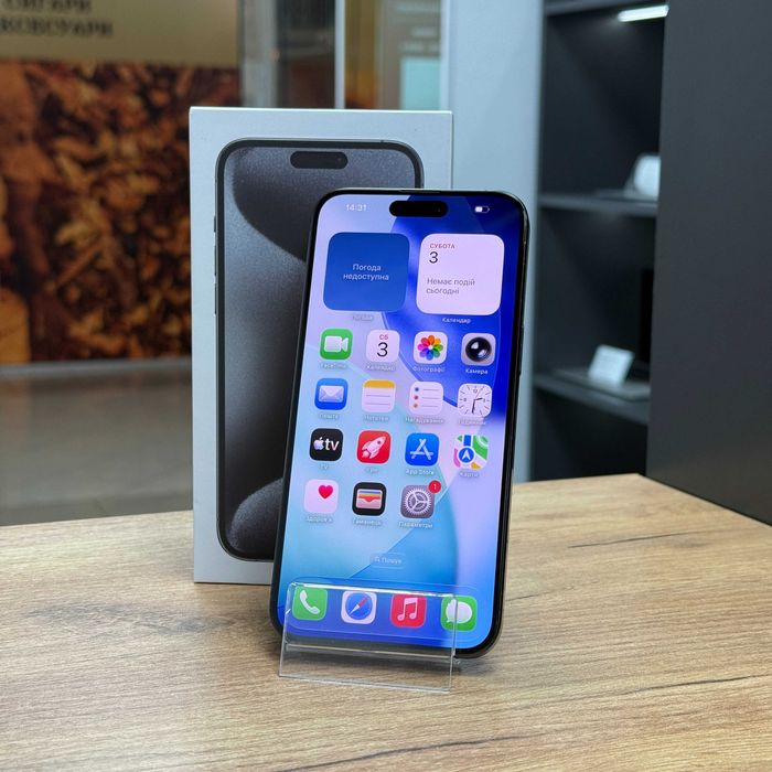 iPhone 15 ProMax  256 Gb | E Sim | Battery 100% | Space Black | Повний комплект | 29228SV