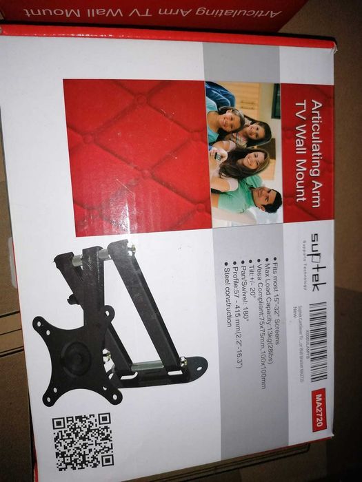 Suporte monitor parede p mais de 15 a 32'' 13 kg girar/inclinar/estender VESA 100 x 100/75 x 75 mm