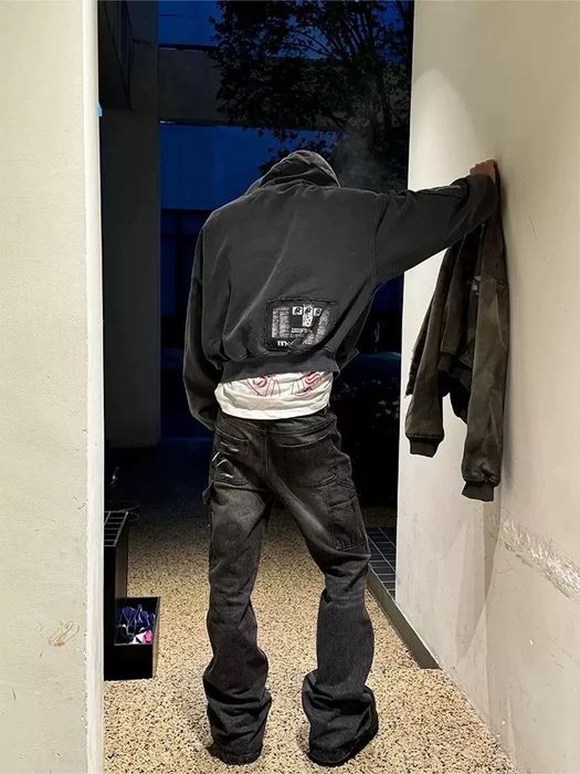 Клеш джинсы архив винтаж distressed flaired jeans фешн opium sk8 y2k