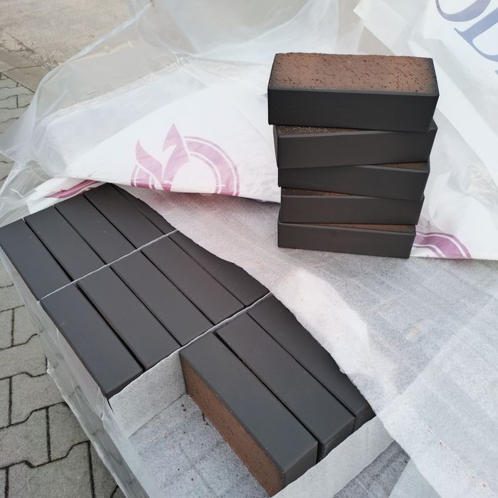 cegła klinkierowa pełna Lode Krypton angobowana czarna, nowa Gat. I