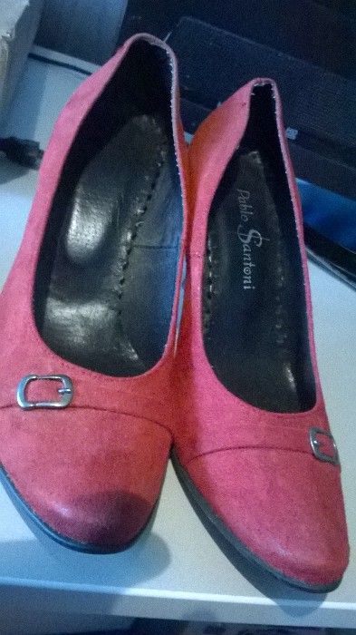 buty szpilki czułenka 36 czerwone