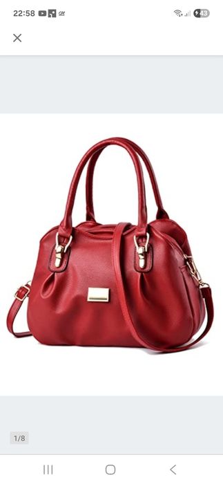 NICOLE & DORIS Damska torba na ramię czerwona