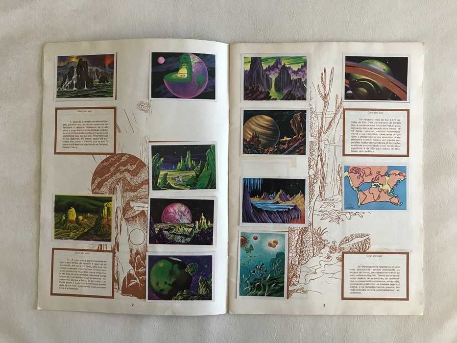 Caderneta História Homem Álbum Cromos anos 70 vintage