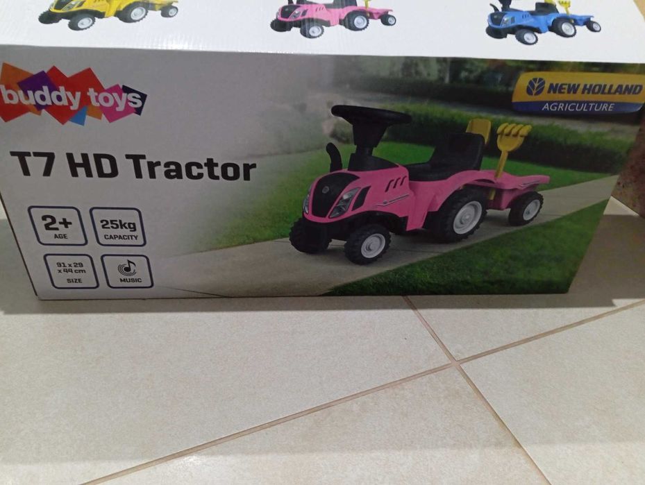 Jeździk pchacz traktor żółty