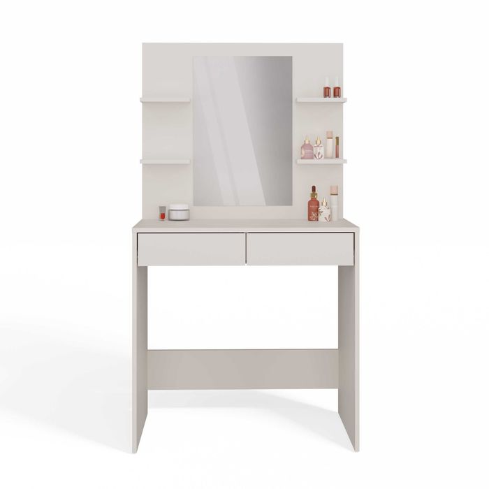 Toaletka Kosmetyczna z Lustrem MARINA 4P + BIURKO 2S KASZMIR BEŻ