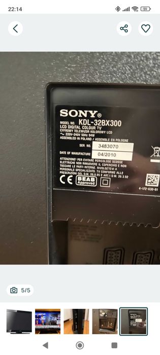 TV Sony Bravia KDL-32BX300