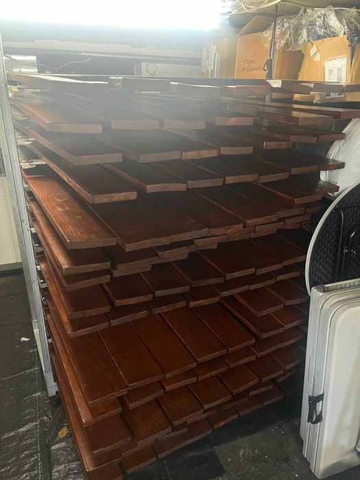 Deski Zewnętrzne Tarasowe Ciemny Brąz Impregnowane Gotowe do MontażuFV