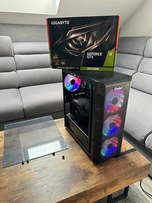 Komputer Gamingowy ARGB i5 9400f, gtx 1660 6gb super 16gb ddr4  m2+hdd