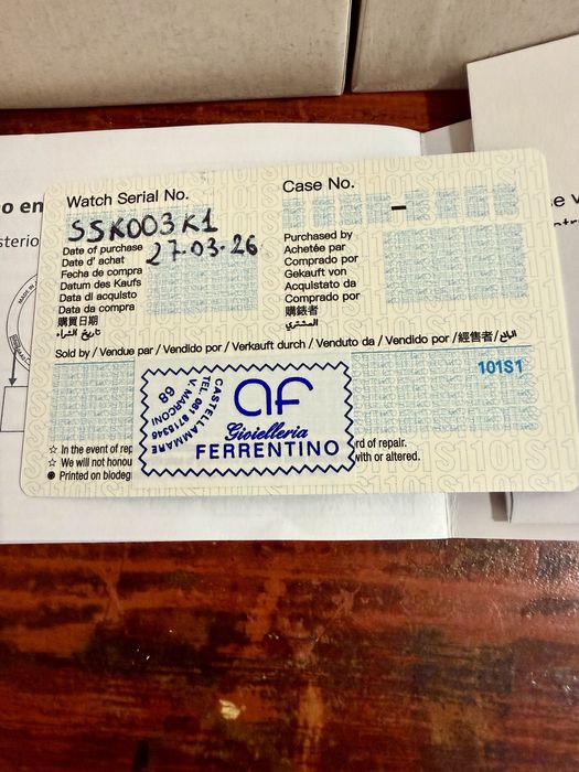 Seiko GMT SSK003 K1 de 2026 Março