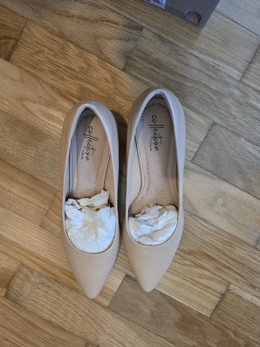 Sapatos Clarks Pele Linvale Jerica - Bege / Rosa Blush