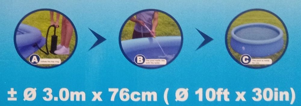 Basen rozporowy okrągły 76x300cm - Avenli - 3618L