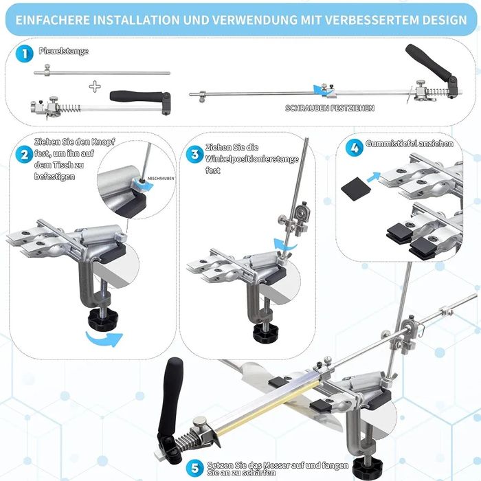 RUIXIN PRO   RX-009 profesjonalny system ostrzenia noży, obracany o 360