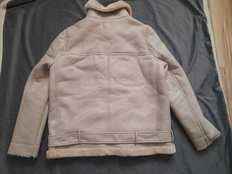 Kremowa kurtka pilotka kożuszek C&A rozm 44