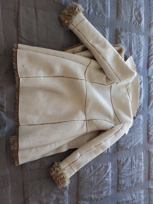 Casaco de pelo branco