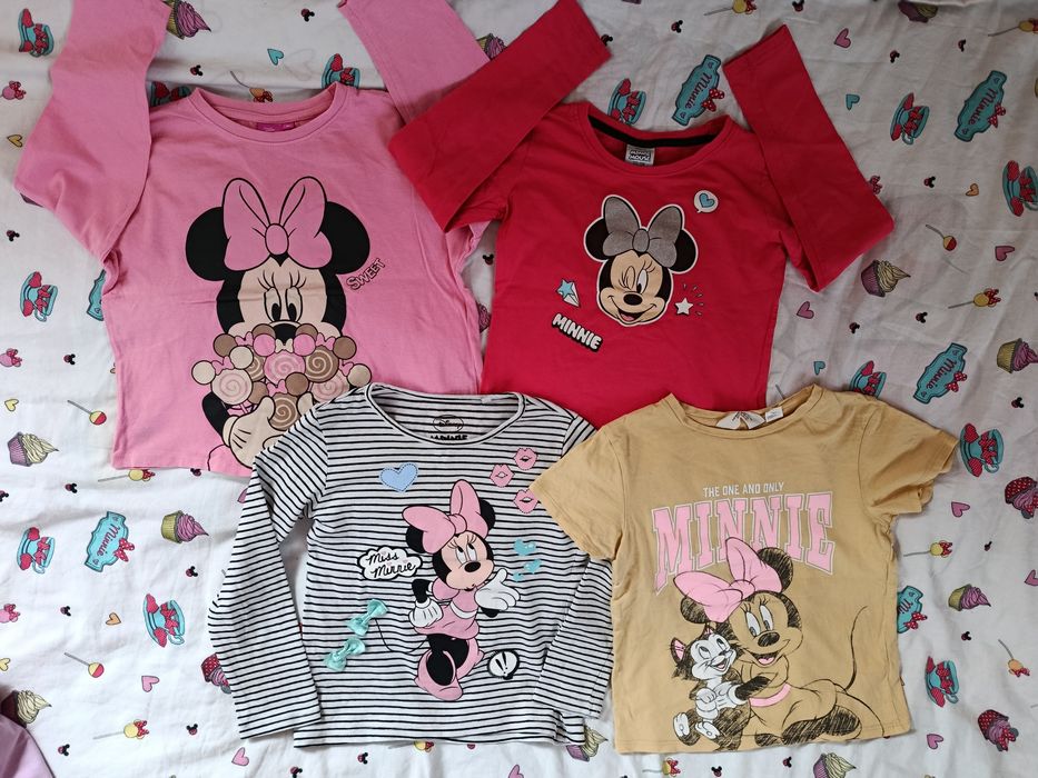 Zestaw bluzeczki i koszulki myszka minnie r 122