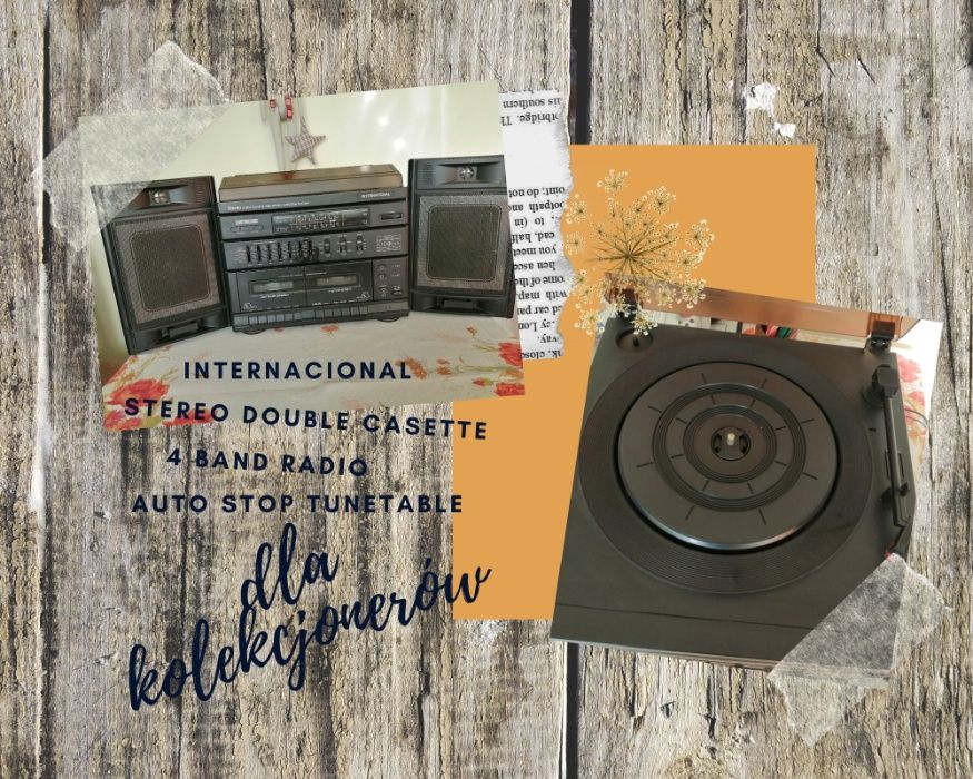 Wieża audio z gramofonem