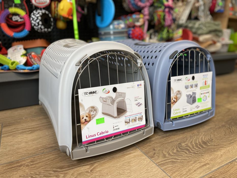 Transporter dla psa kota otwoerana góra 52,5x32x34,5 szary beżowy