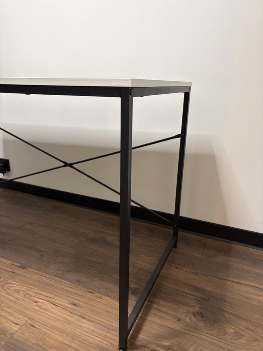 Biurko białe 120 x 60 gamingowe stół jadalny