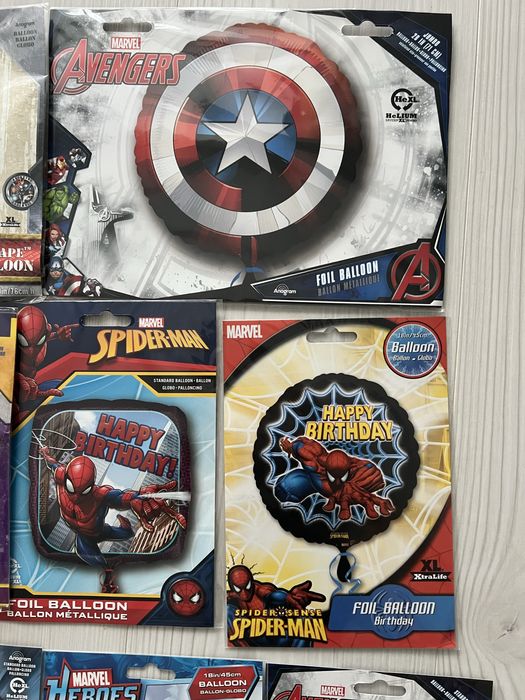 Повітряні кульки з героями Марвел(месники, людина павук, супермен)