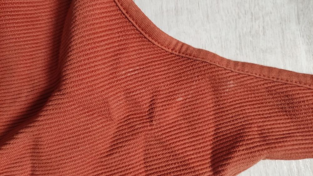 Crop top pomarańczowy S 65% bawełny zakładany na kark