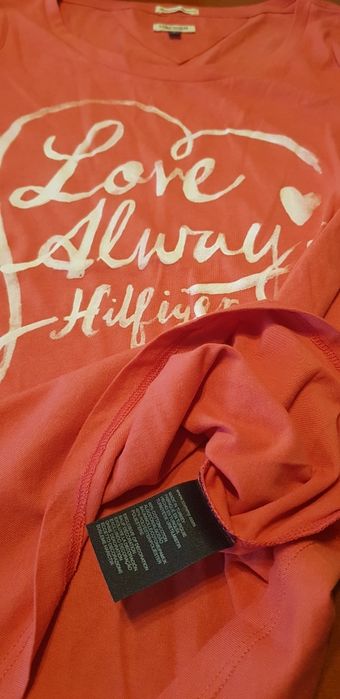 Tommy hilfiger koszulka t-shirt damska S czerwona nowa th bawełna