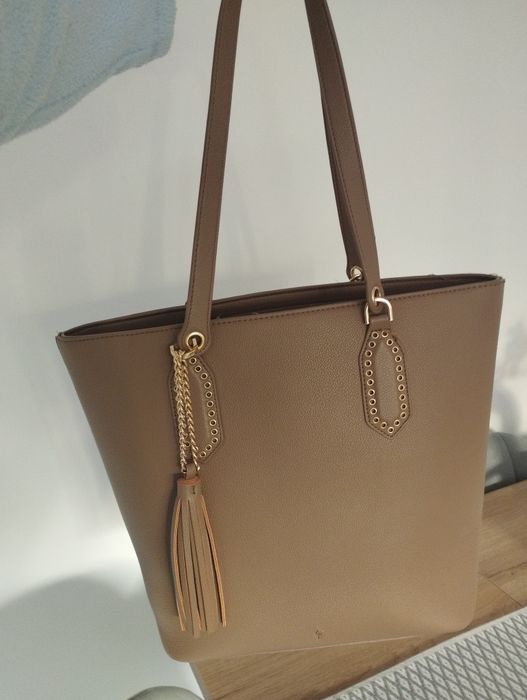 Torebka Ochnik shopper beżowa