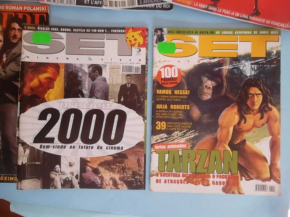 8 Revistas de cinema. Set, Premiére, Ciné Live. Preço do lote.