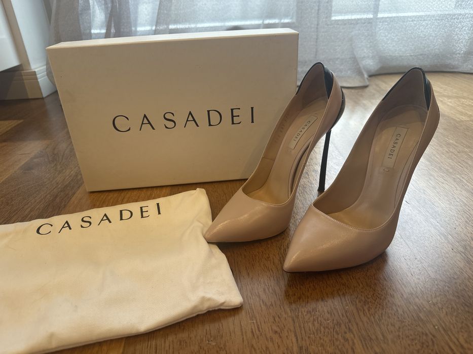 Szpilki Casadei Blade, roz. 37,5, 12 cm