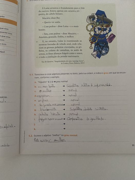 Caderno de atividades de 8 ano (Para) Textos de Portugues