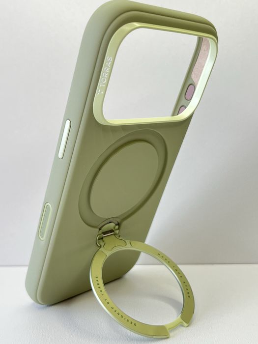 TORRAS Ostand Silicone MagSafe чохол для iPhone 17 Pro/17 Pro Max /18 Pro/18 Pro Max –  підставка 360° захист камери