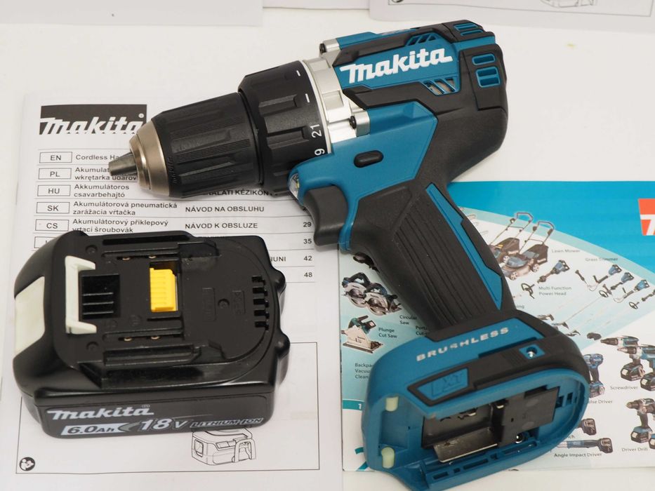 Wkrętarka bezszczotkowa MAKITA DDF 484 +bateria 18v 6Ah Japan Wola Grabska • OLX.pl