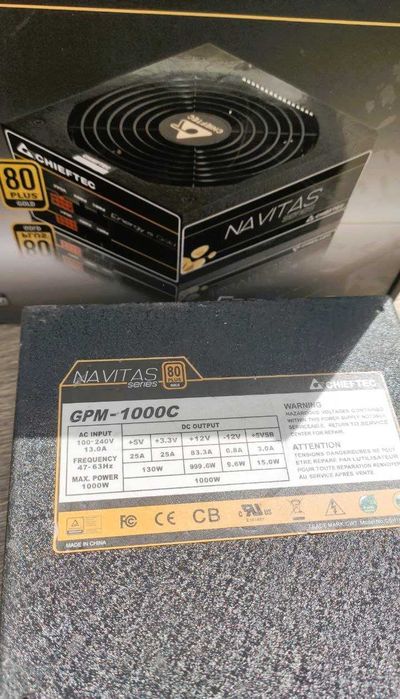 блок живлення 1000Вт Chieftec 80 Plus Gold блок 1Квт ігровий