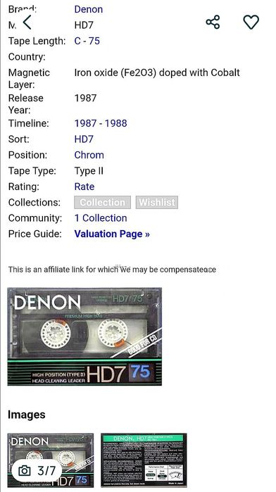 Kaseta DENON HD 7 _75 PREMIUM Super Chrome Made in Japan