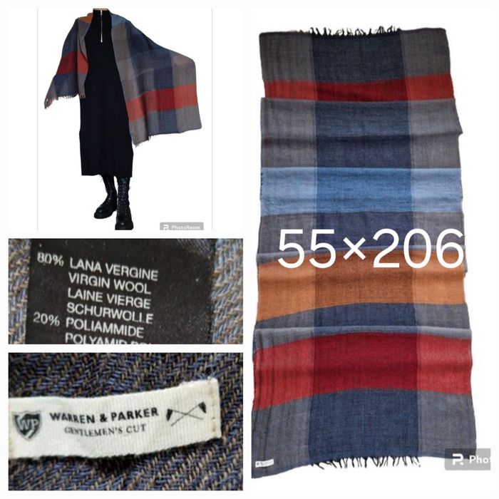 Шарф из натуральной ткани палантин в бежевом цвете