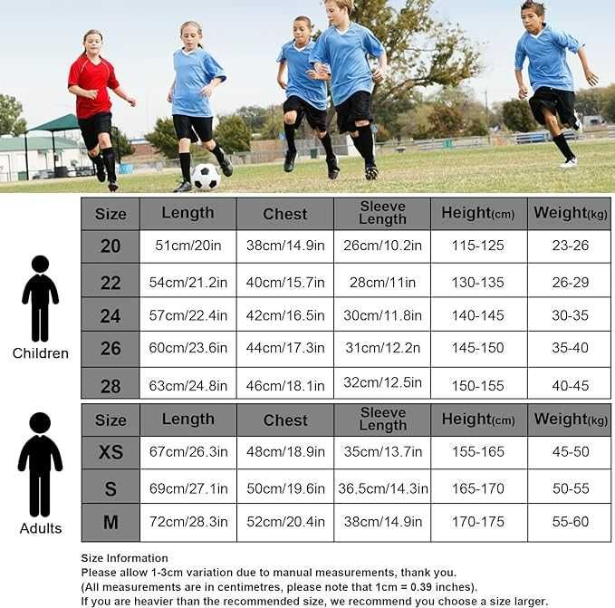 Koszulka piłkarska dla dzieci, koszulka piłkarska z dżerseju