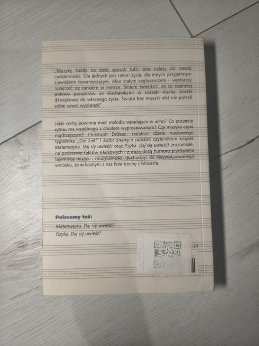 Książka "Muzyka daj się uwieść" Christoph Drosser