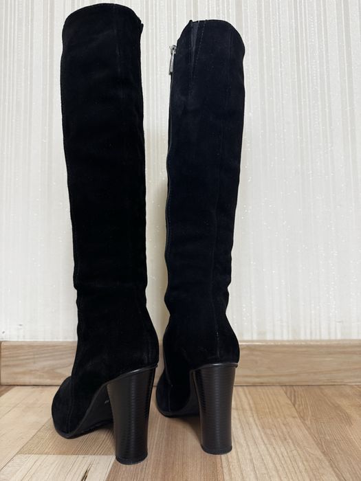 Сапоги зимові натуральний замш 38р. Ідеальний стан