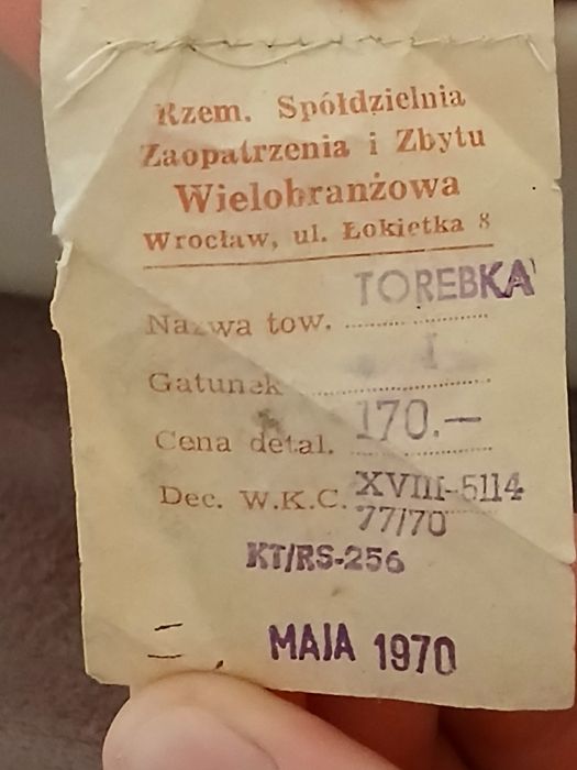 Torebka kopertówka lata 70