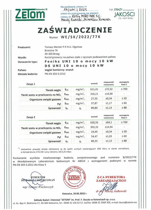 10kw  kocioł na węgiel drewno 5 klasa kotły piece
