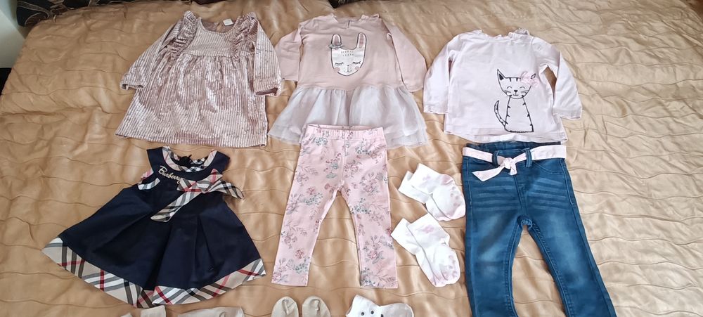 Paka firmowych na roczek+,80 dla dziewczynki