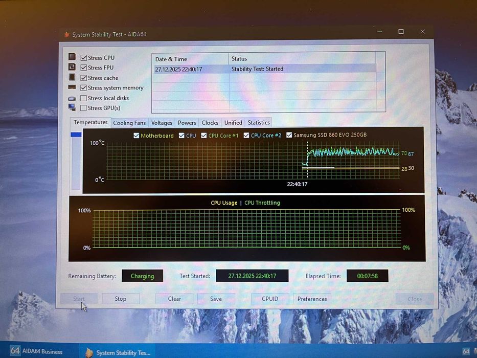 Ноутбук HP 250 G6, Intel Core i7-7500U, 16Gb RAM, 250 Gb SSD