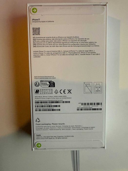 iPhone 17 256GB Preto - SELADO C/Fatura